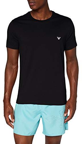 Swimwear Crew Neck Beachwear Essential T-Shirt, Nero (Nero 00020), Small Uomo