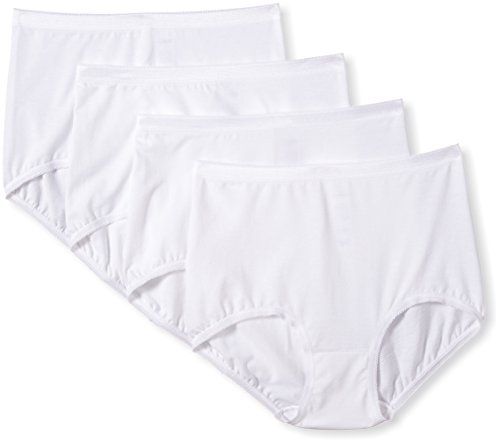 Damen Maxi Slip 4 Pack Cotton 3 Pack, Weiß, 50 (Pacco da 4) Donna