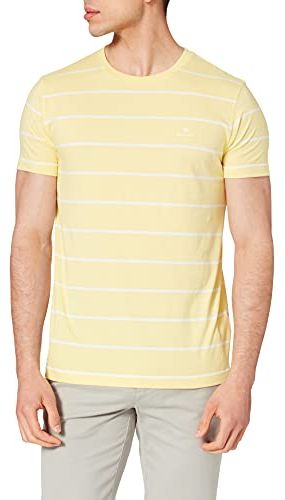 Breton Stripe SS T-Shirt, Brimstone Yellow, XL Uomo