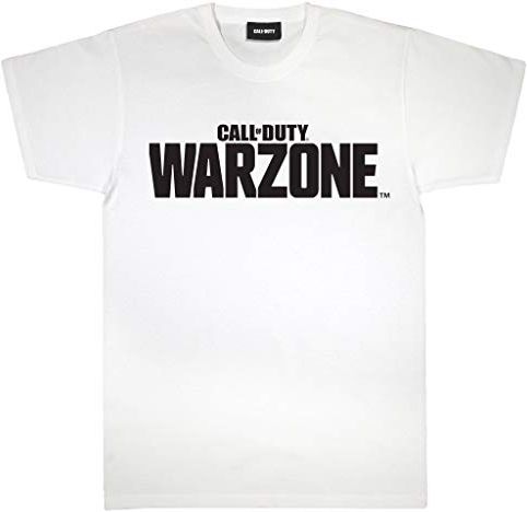 Call Of Duty Warzone Text Logo Women's Boyfriend Fit T-Shirt White S