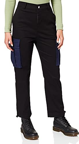 Pocket-Detail Cargo Pants Pantaloni, Nero (Black C10), 40 (Taglia Produttore: Medium) Donna