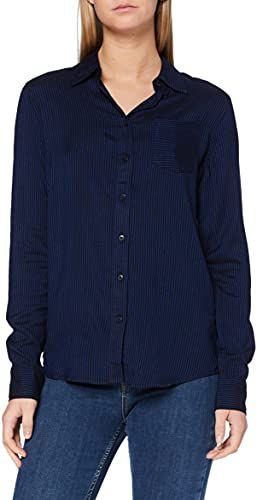 Regular 1 Pkt Shirt Camicia, Blu (Blue Black 51l), Medium Donna