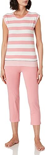 Aleesha CAS Nw Coo Capri Pyjama Set di Pigiama, 645/Coral, 40 Donna