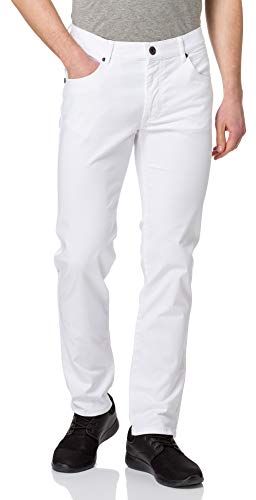 3034-76245 Pantaloni, Bianco, 38W x 34L Uomo