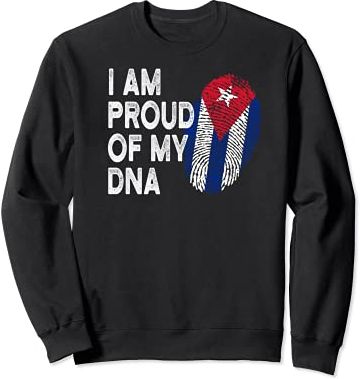 ORGOGLIOSO DEL MIO DNA Bandiera Cuba Cuban Pride Uomo Donna Felpa