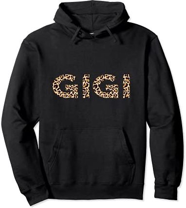 Gigi Leopard For Grandma Women For Christmas Mother's Day Felpa con Cappuccio