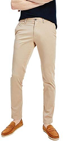 Uomo, Pantaloni, Bleecker Th Flex Chino Satin Gmd, Beige, W33 / L34