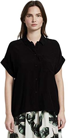 Loose-Fit T-Shirt, 14482-Deep Black, 44 Donna