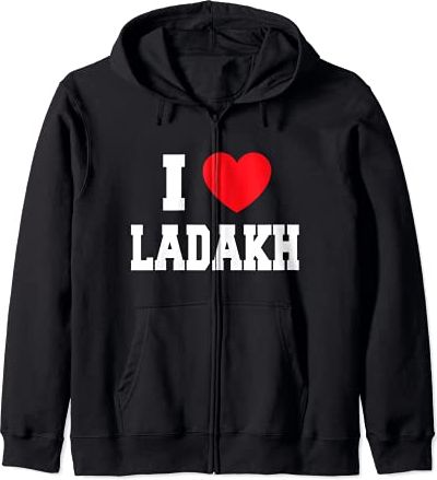 I Love Ladakh Felpa con Cappuccio