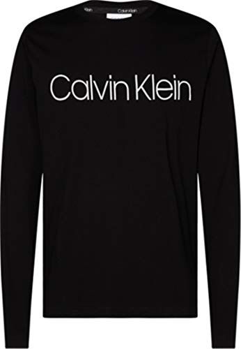 Cotton Logo Long Sleeve T-Shirt, Calvin Black, XS Uomo
