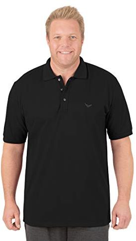 Polo-Shirt Piqué-Qualität, Polo da uomo, Schwarz, XL