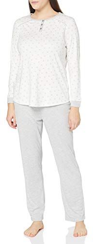 Pyjama THERMOLACTYL Manches LONGUES-64458 Set di Pigiama, Ecru Imprime, M Donna