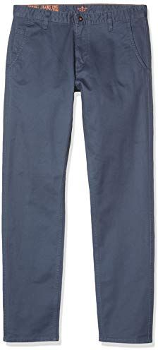 Alpha Original Khaki Slim Tapered-Stretch Twill Pantaloni, Blu (Ombre Blue 0776), W38/L32 (Taglia Produttore: 38 32) Uomo