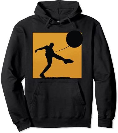 Design di calcio con una silhouette di un uomo che gioca a calcio. Felpa con Cappuccio