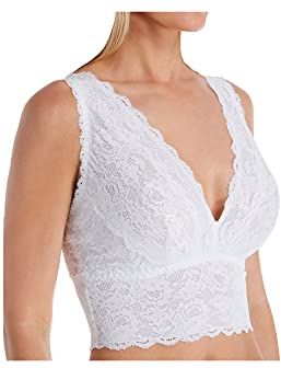 Nsn Lngline Plnge Curvy Bralet Reggiseno a Tuffo, White, X-Large Donna