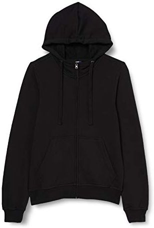 Basic Full Zip Hoody Felpa, Noir, 4XL Uomo