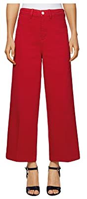 Bell Bottom HW C Clr Jeans Straight, Rosso (Red XLG), W27 Donna