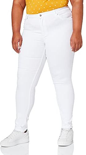 ONLBLUSH Mid Skinny BB REA0730 Jeans, White, XXL/30 Donna