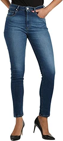 High Waist Skinny Fit Denim Trousers_Logo On The Back Pocket Jeans, Blu (Zzsw3171 965w), 38 (Taglia Produttore: 25) Donna