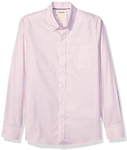 Slim-Fit Long-Sleeve Stretch Oxford Shirt (all Hours) Camicia, Uomo, Pink , S