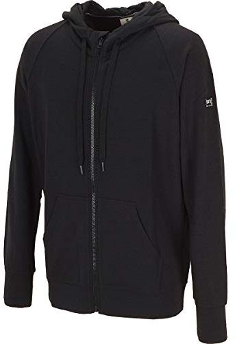 Essential, Hooded Sweatshirt Mens, Jet Black Melange, s