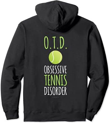 Obsessive Tennis Disorder Frase Divertente Donna Tennista Felpa con Cappuccio