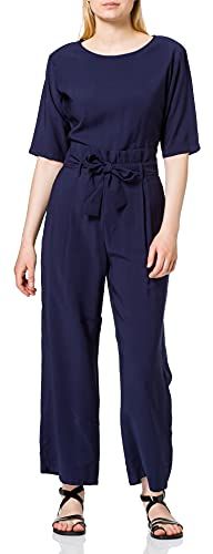 Marchio Amazon - MERAKI Tuta a Manica Corta Donna, Blu (Navy), 44, Label: M