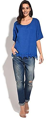 TRYSC100542 Blouse, Roy Blue, L Womens