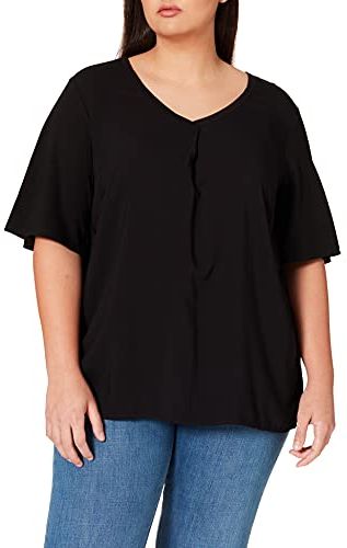 1024897 Plussize Basic T-Shirt, 14482-Deep Black, 54 Donna