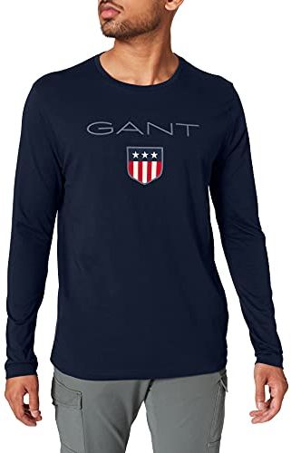 Shield LS T-Shirt, Blu (Evening Blue 433), 6XL Uomo