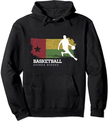 Guinea Bissau Basketball Team B-Ball Uomo Pallacanestro Felpa con Cappuccio