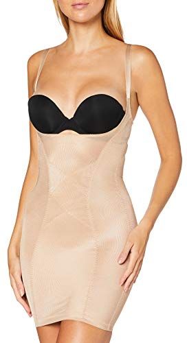 Pour Moi? Hourglass Firm Control Wear Your Own Bra Slip Camicia da Notte, Caramel, 14 Donna