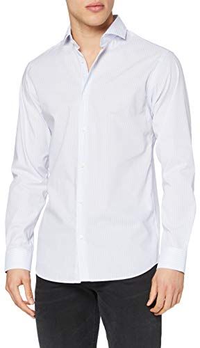 SLHSLIMSEL-Joey Shirt LS B Noos Camicia Formale, Multicolore (Skyway Stripes:.), Medium Uomo