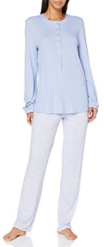 Anzug Lang Set di Pigiama, Azzurro, 46 Donna