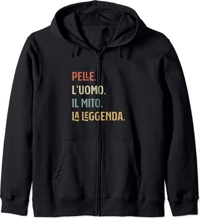 Pelle L'Uomo Mito Leggenda Divertente Personalizzato Felpa con Cappuccio