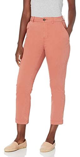 Stretch Chino Straight Crop Pant Pants, Terra Cotta, US 10 (EU M-L)