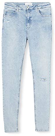 Ckj 010 High Rise Skinny Jeans, Blu (DA054 Bleach Blue DSTR 1AA), 28W / 32L Donna