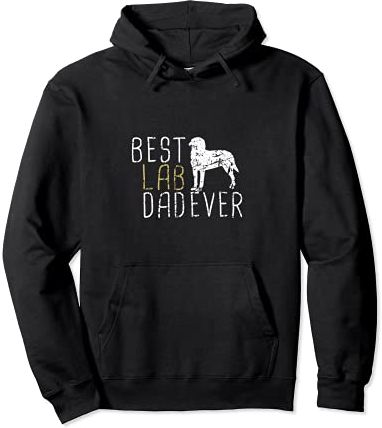 Best Lab Dad Ever Retro Vintage Labrador Dog Father Felpa con Cappuccio