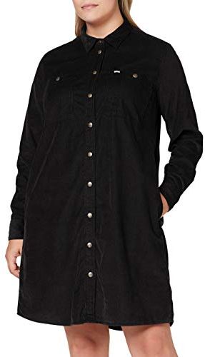 Workshirt Dress Abito Casual, Nero, X-Large Donna