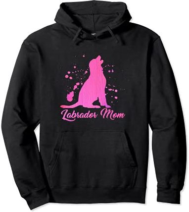 Labrador Mom T-shirt dogs mom girl women dog owner Felpa con Cappuccio