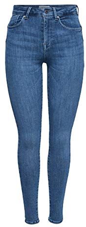 Onlpower Mid Push Up SK Rea2981k Noos Jeans Skinny, Blu (Light Blue Denim Light Blue Denim), 38 /L34 (Taglia Produttore: Medium) Donna