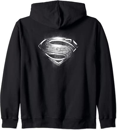 Man of Steel Contrast Symbol Felpa con Cappuccio