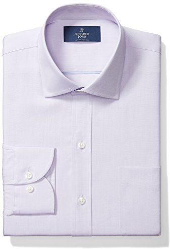 Slim Fit Solid Pocket Options Camicia, Viola (with), 16" Neck 32" Sleeve