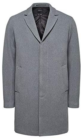 SLHHAGEN Wool Coat B Noos Cappotto di Lana, Grigio, XL Uomo