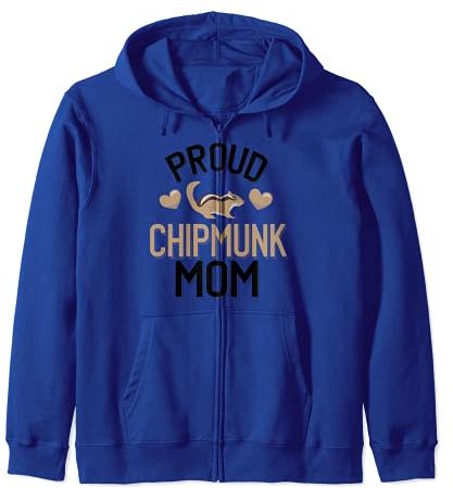 Proud Chipmunk Mom Felpa con Cappuccio