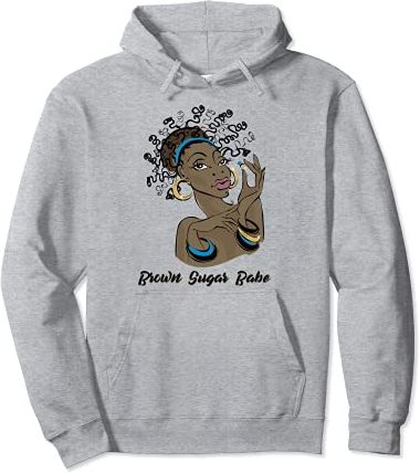 Brown Babe African American Sugar Melanin Suga Black Pride Felpa con Cappuccio