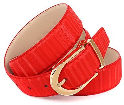 Ledergürtel Cintura, Colore: Rosso, 90 cm Donna