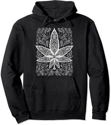 Mandala Weed Marijuana Sacred Cannabis Yoga Stoner 420 Gift Felpa con Cappuccio