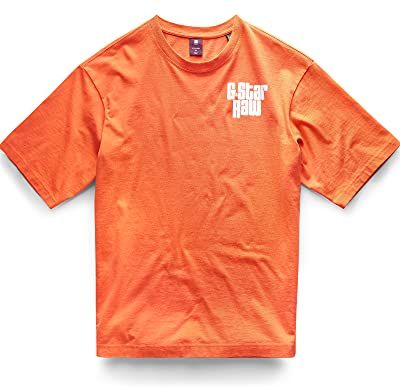 Radio Chest Boxy T-Shirt, Arancione (Acid Orange C336-B214), L Unisex-Adulto