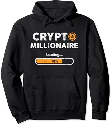 Crypto-Millionaire Funny Bitcoin Trader Investor Men Women Felpa con Cappuccio